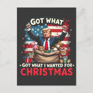 Was ich zu Weihnachten Gewollt habe, got Trump San Postkarte