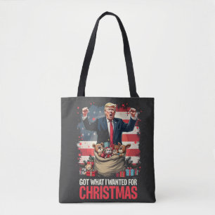 Was ich zu Weihnachten gewollt habe, got Trump San Tasche