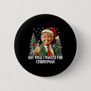 Was ich zu Weihnachten Gewollt habe - Trump-Weihna Button