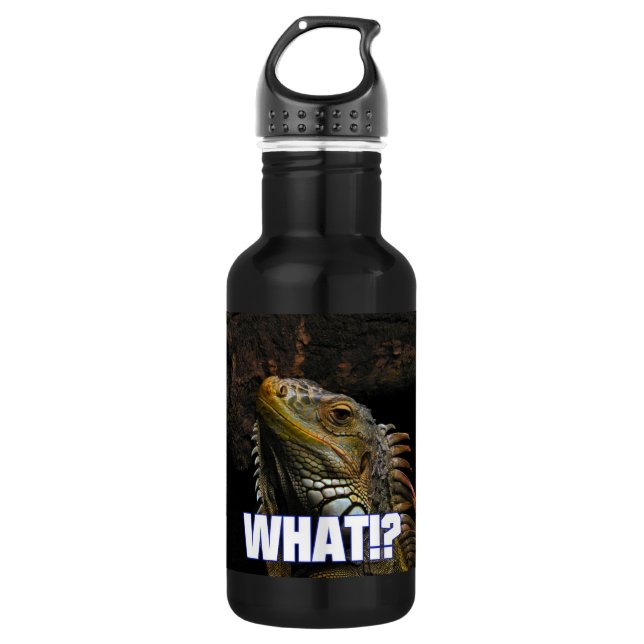 Was? Iguana Trinkflasche (Vorderseite)