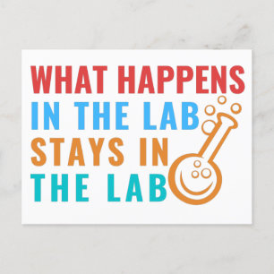 WAS IM LABOR PASSIERT, BLEIBT IM LABOR - LABLIFE POSTKARTE
