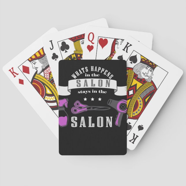 Was im Salon passiert, bleibe im Salon Spielkarten (Rückseite)