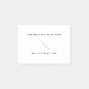 Was in der Station der Krankenschwestern geschieht Post-it Klebezettel