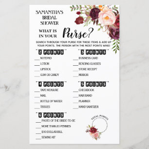 Was in Ihrem Purse Dusche Englisch Spanisch Spiel