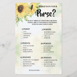 Was in Ihrer Purple Sunflowers Shower Game Card is Flyer