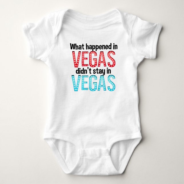 Was in Vegas geschah, bleibe nicht in lustigem Baby Strampler (Vorderseite)