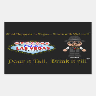 Was in Vegas passiert...beginnt mit Richard!! Rechteckiger Aufkleber
