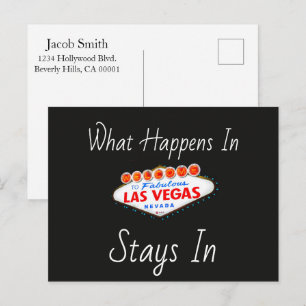 Was in Vegas passiert, bleibt in Vegas Nacht Postkarte