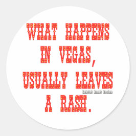 Was in Vegas passiert, Verlasse normalerweise eine Runder Aufkleber