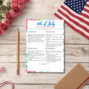 Was ist auf deinem Handy? 4. Juli Spielkarte Einladung