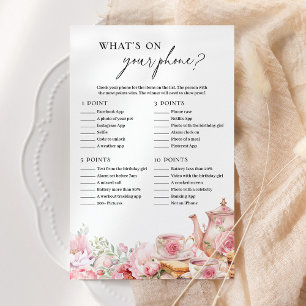 Was ist auf deinem Handy Pink Floral Tea Party Gam