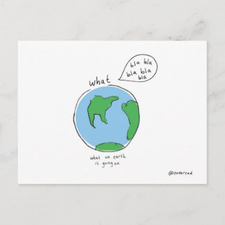 Was ist auf der Postkarte? Postkarte