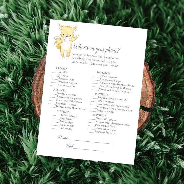 Was ist auf Ihrem Telefon Baby Sprinkle Game Card (Von Creator hochgeladen)