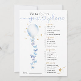 Was ist auf Ihrem Telefon Blue Balloon Baby Shower Einladung