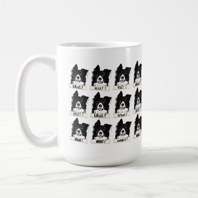 Was ist! Border Collie Kaffeetasse (Links)