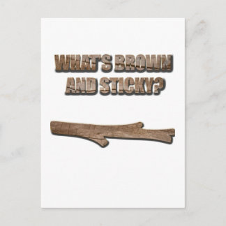 Was ist Brown and Sticky Joke? Postkarte