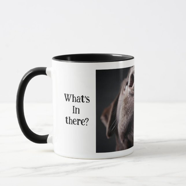 Was ist da drin Nosey Dog? Tasse (Links)