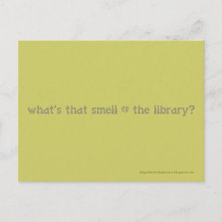 Was ist das für ein Geruch in der Bibliothek? Postkarte