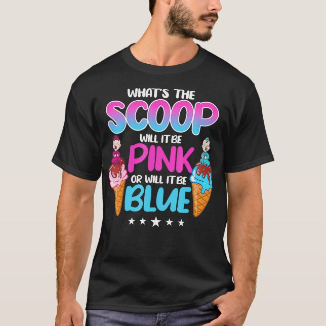 Was ist das Scoop Ice Cream Pink Blue Pregnancy Ge T-Shirt (Vorderseite)