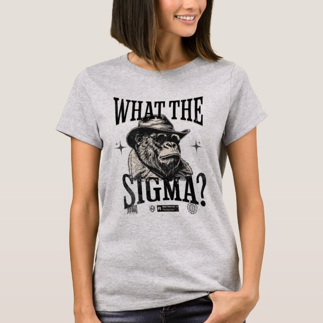 Was ist das Sigma? Ironic Meme Brainrot T-Shirt (Vorderseite)