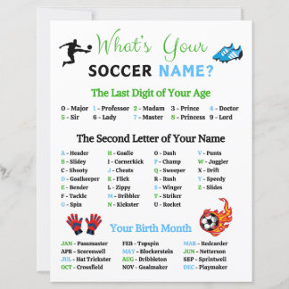 Was ist dein Fußballnamensspiel?