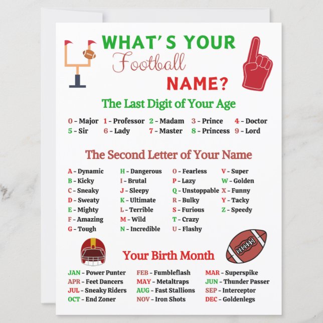 Was ist dein Fußballnamensspiel? (Vorderseite)