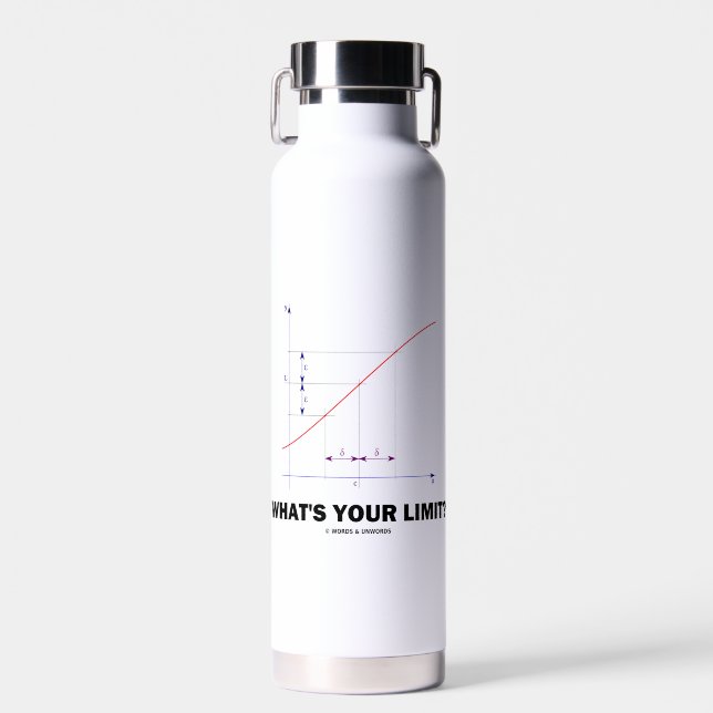Was ist dein Limit? Spaß für die Begrenzungsfunkti Trinkflasche (Vorne)