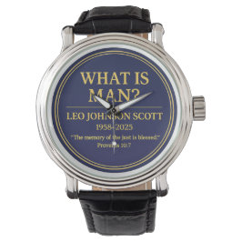 WAS IST DER MENSCH – Leo Johnson Scott Gedenkuhr Armbanduhr