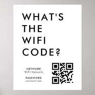 Was ist der WiFi-Code? QR-Code-Scan zum Verbinde Poster