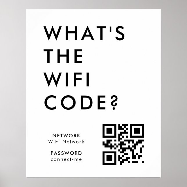 Was ist der WiFi-Code? | QR-Code-Scan zum Verbinde Poster (Vorne)