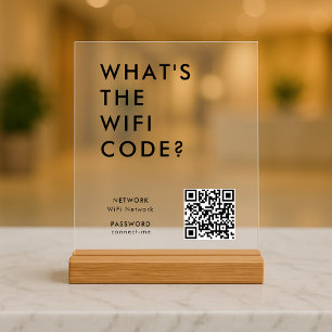 Was ist der WiFi-Code? Wifi Network QR Code Acrylschild
