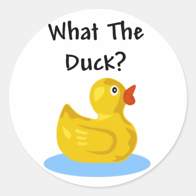 Was ist die Ente? Runder Aufkleber (Vorderseite)