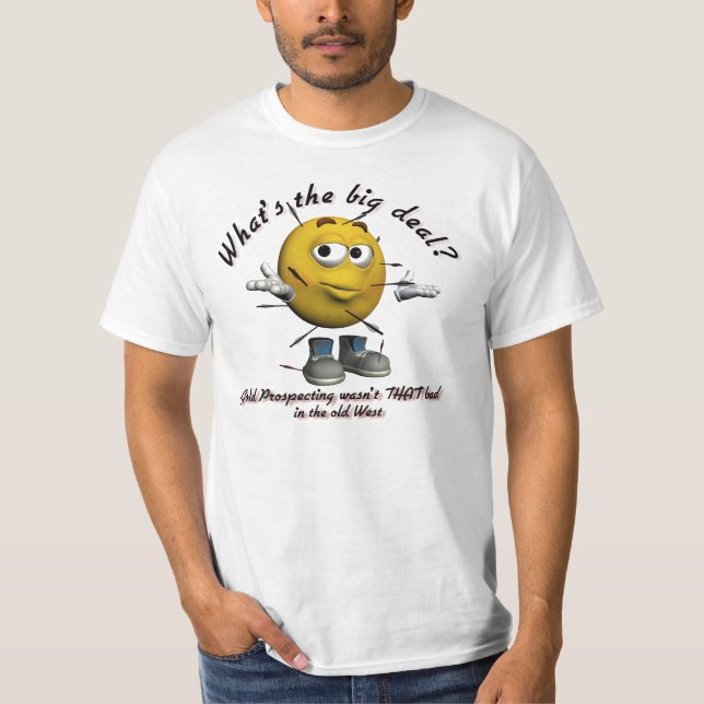 Was ist die große Sache? Gold, das witzige Shirts (Vorderseite)