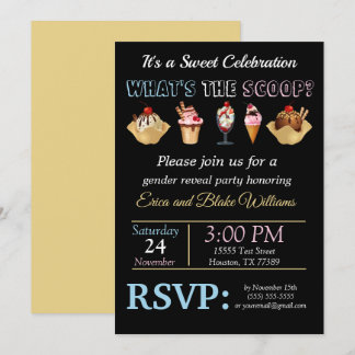 Was ist die "Scoop Gender Reveal Invitation" Einladung