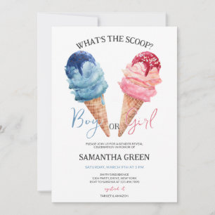 Was ist die Scoop Girl or Boy Gender Reveal? Einladung