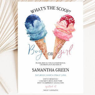 Was ist die Scoop Girl or Boy Gender Reveal? Einladung