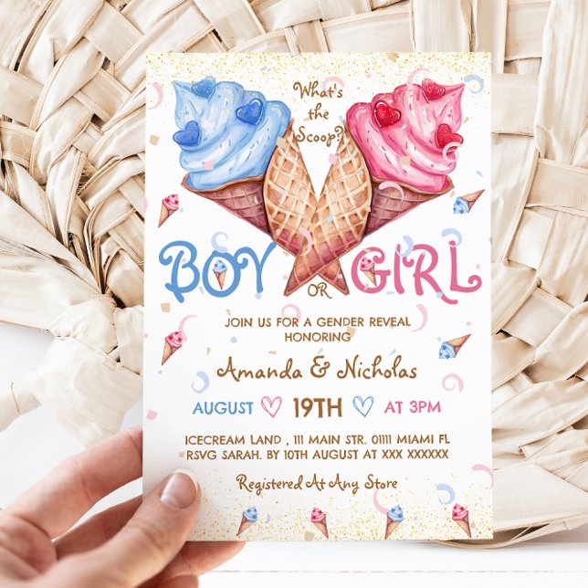 Was ist die Scoop Pink Blue Summer Gender-Studie? Einladung (Von Creator hochgeladen)