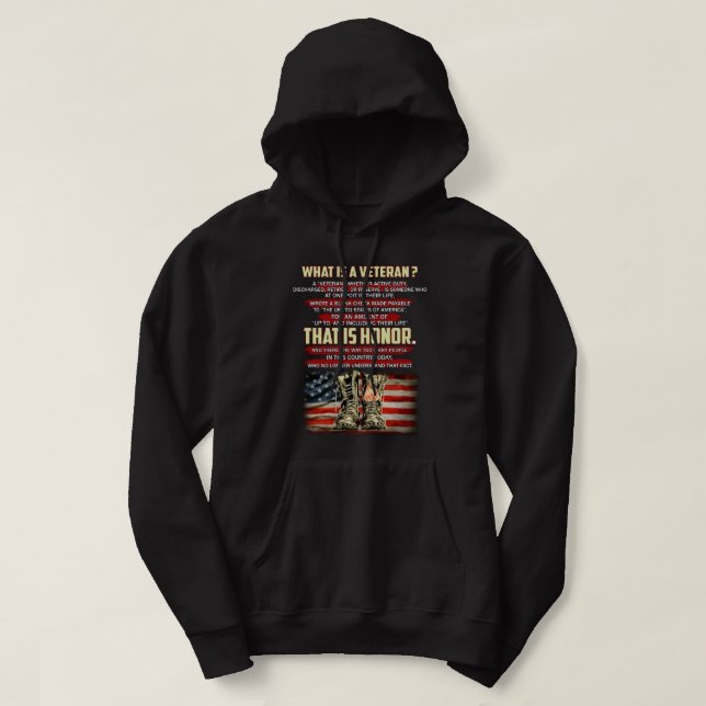 Was ist ein Veteran in diesem Shirt? Hoodie (Design vorne)
