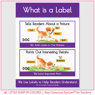 Was ist eine Beschriftung Classroom Anchor Chart Poster