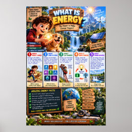 Was ist Energie Infografik Poster