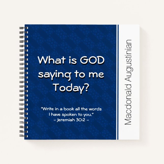 WAS IST GOTTES SPRICHWORT Christliches Gebet Hinga Notizbuch (Vorderseite)