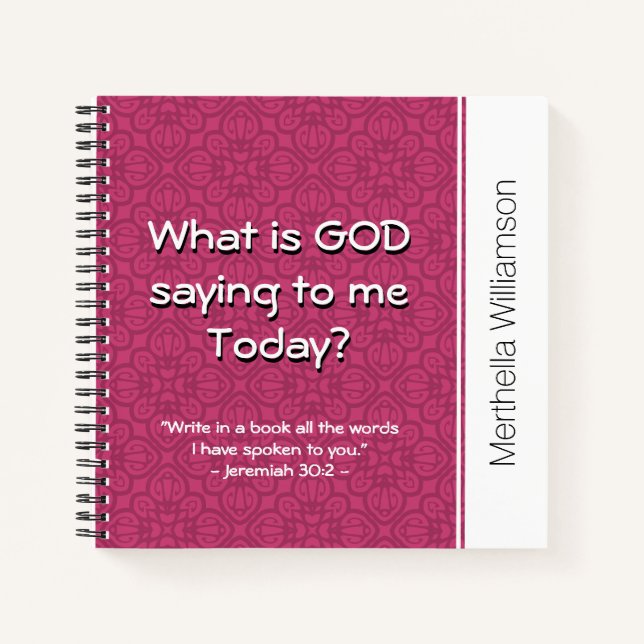 WAS IST GOTTES SPRICHWORT Christliches Hingabe-Geb Notizbuch (Vorderseite)