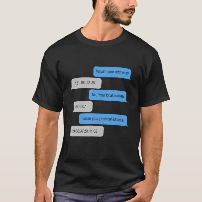 Was ist Ihr Address Funny Networking Computer Nerd T-Shirt (Vorderseite)