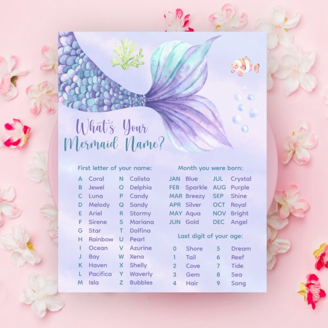 Was ist Ihr Mermaid-Name-Spiel? Poster (Von Creator hochgeladen)
