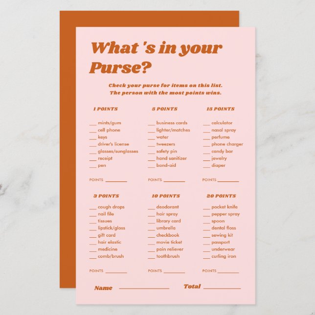 Was ist in deinem Brautparty Disco? (Vorne/Hinten)