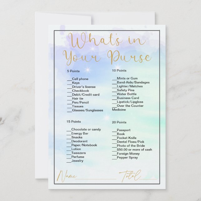 Was ist in deinem Brautparty "Taille Pastel Clouds Einladung (Vorderseite)