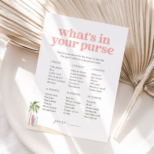 Was ist in deinem Purse Baby Beach Duschspiel? Einladung