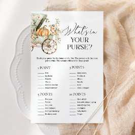 Was ist in deinem Purse Fall Pumpkin Baby Shower G
