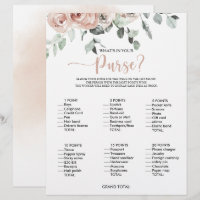Was ist in deinem Purse Rose Brautparty Game?