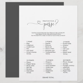 Was ist in deinem Purse Script Brautparty Game?